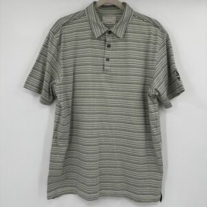 Linksoul Mens Large Tempus Fugit Luxury Cotton Striped Polo Shirt Ballyowen Logo